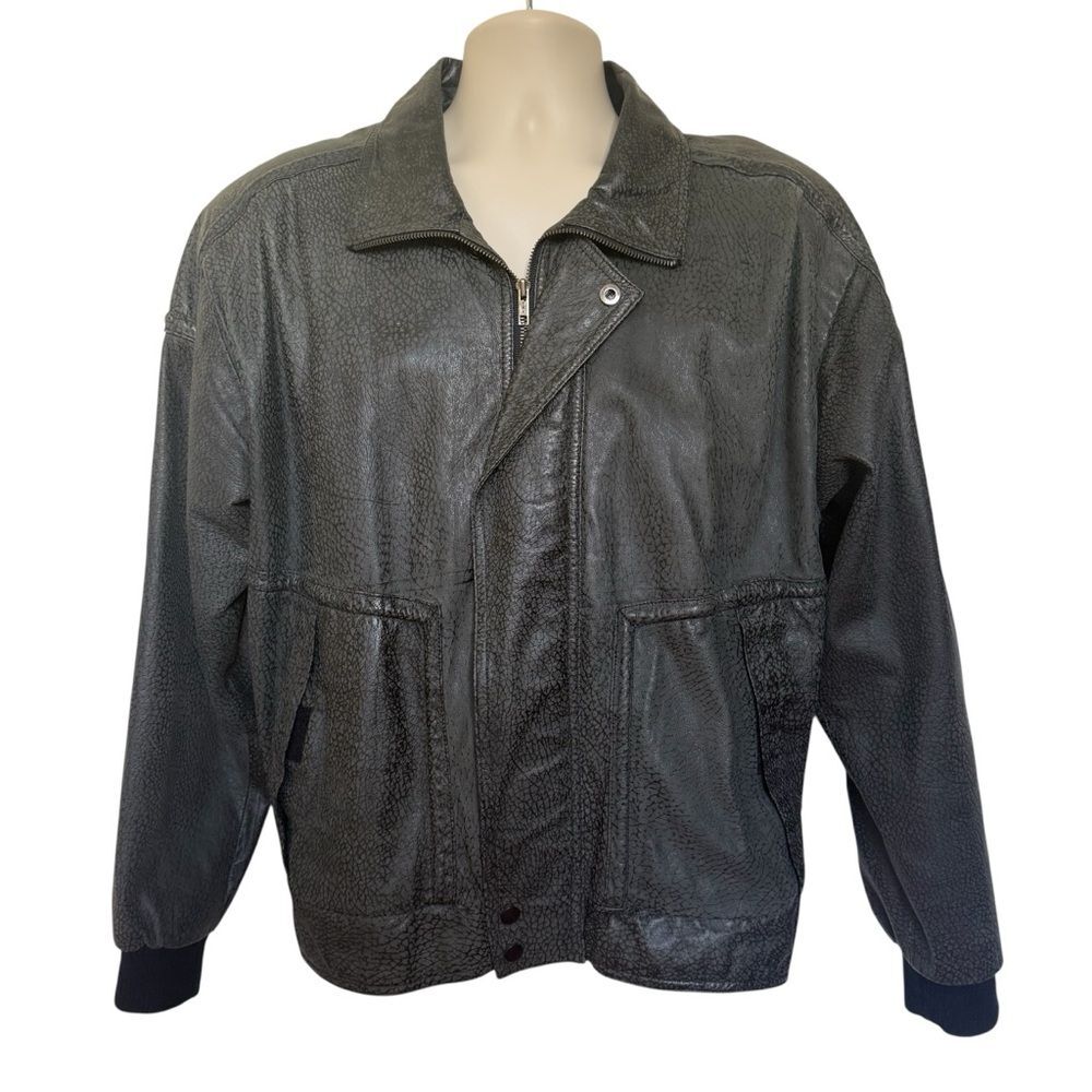 Vintage Members Only Express Leather Bomber Jacket Men’s Sz 42
